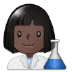 👩🏿‍🔬 woman scientist: dark skin tone display on Samsung